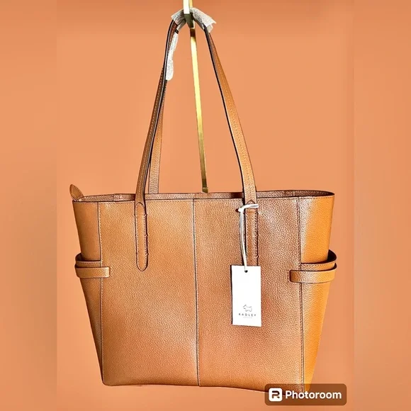 Radley London NWT Leather Shoulder Bag & Dust Bag Lg Abington Road Tan - Picture 9 of 16